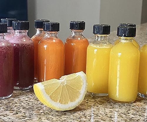 DIDITIME 6 Pack 2 oz Shot Bottles with Caps & Stainless Steel Funnels