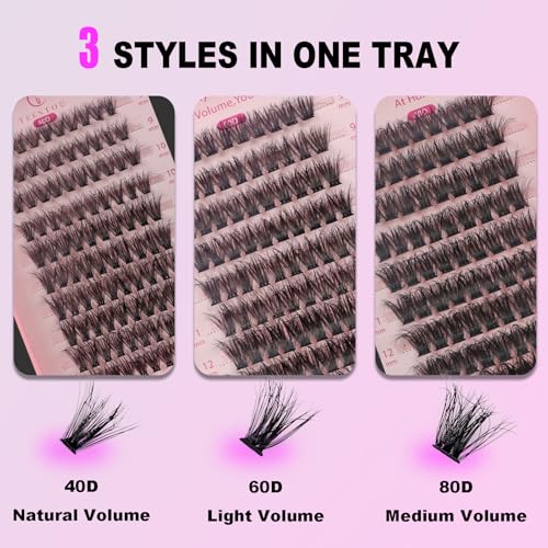 Fluff Lash Clusters 9-13mm 40D 60D 80D DIY Eyelash Extensions
