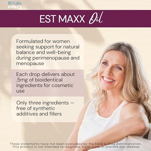BIOLABS PRO Estri Oil - Bioidentical Natural E3 Solution - Six Month Supply - 5mg Per Dose - Topical - 2oz