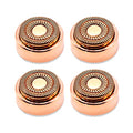 4 Count Facial Hair Remover Replacement Heads with 1 Cleaning Brush, for Flawless Finishing Touch Facial Hair Removal Tool for Women