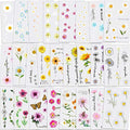 Konsait 25 Sheet Flower Temporary Tattoos - Waterproof Body Art Stickers