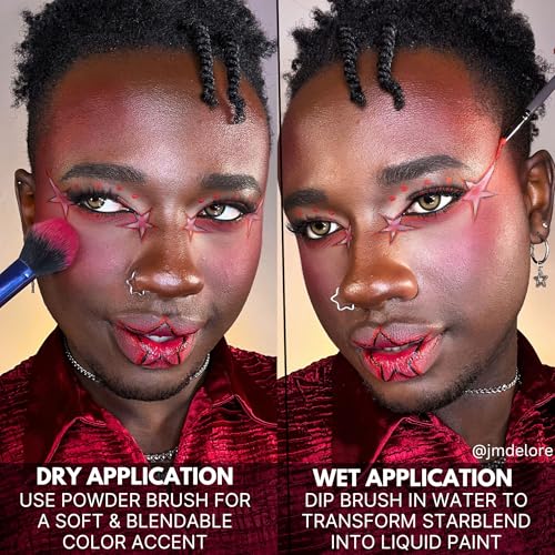 Mehron Makeup StarBlend Cake Makeup | Wet/Dry Pressed Powder Face | Powder Foundation | Black Body and Face Paint 2 oz (56g)