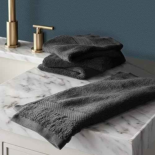 Delara Towels Cotton Washcloths Set 100% Organic Cotton, GOTS Certified Premium Quality Face Cloths, Feather Touch Technology Highly Absorbent and Soft Feel Fingertip Towels, Pack of 24