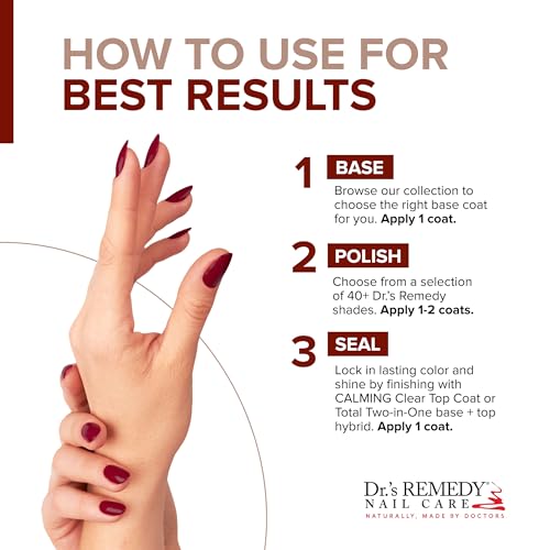 Dr¡¯s Remedy 3 Pack Nail Polish Kit, TOTAL Two-in-One Glaze/BALANCE Brick Red/REMEDY Red - Non Toxic and Organic All Natural Enriched Nail Strengthener