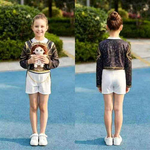Girls Halloween & Costume Party Dress Up Costume for Kids 5-6 Years - Black Stage Cosplay Dress