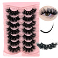 Dramatic Lashes Mink Long 20mm 25mm Faux Mink False Strip Lashes Wispy Flase Eyelashes Natural Look D Curl Volume Full Eyelashes Pack