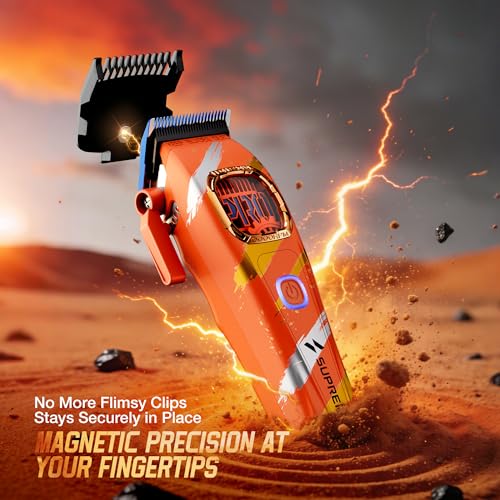 SUPRENT Professional Hair Clippers for Men - Cordless Kit with Titanium Blades