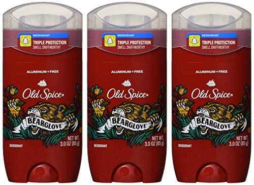 Old Spice Aluminum Free Deodorant for Men with 48 Hour Protection, Bearglove Scent, 3 Oz, Pack Of 3