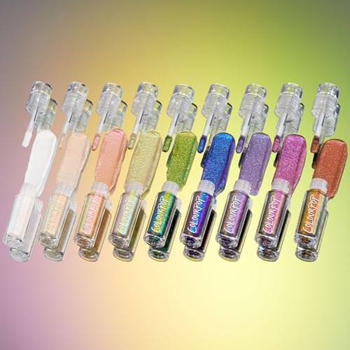 ColourPop Chrome Liquid Eyeshadow - Color-Shifting Chrome Eyeshadow with Long-Lasting & Ultra-Pigmented Formula - Beetle (0.05 oz)