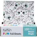 ForPro 5" Fun Meow Magic Aluminum Foil Sheets - 100 Count