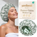 Satin Lined Shower Cap for Women | Frizz Free Hair Protection