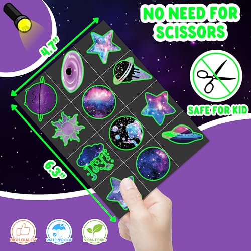 Glow Galaxy Temporary Tattoos – UV & Glow-in-Dark Stickers