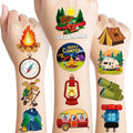 107 PCS Camping Temporary Tattoos for Kids | Party Favors