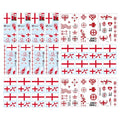 England Flag Temporary Tattoos for Game Day & Parties - 22 Sheets