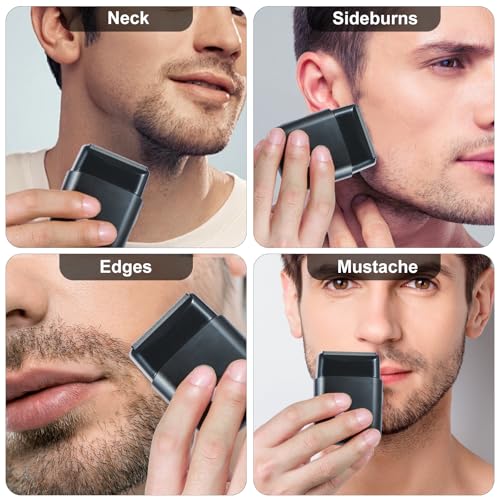 Men's 2-in-1 Rechargeable Foil Shaver & Hair Clipper, Beard & Sideburn Grooming Trimmer, 3 Floating Blades Electric Razor, 7200RPM High-Speed Motor, IPX7 Waterproof, Travel-Friendly