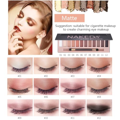AOLIKOKO All-In-One Makeup Kit for Women - 12 Color Palette & More