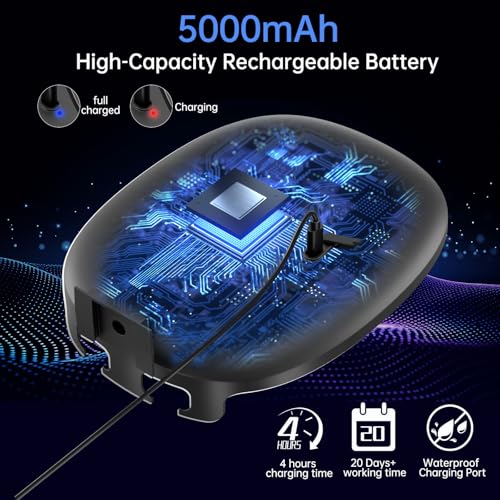 COSMIRROR Heated Shower Mirror Fogless for Shaving, Fog Free Shaving Mirror with 2 Razor Holders, Rechargeable No Fog Mirror for Shower, 360¡Æ Adhesive Mounted Steam Free Shower Mirror Without Light