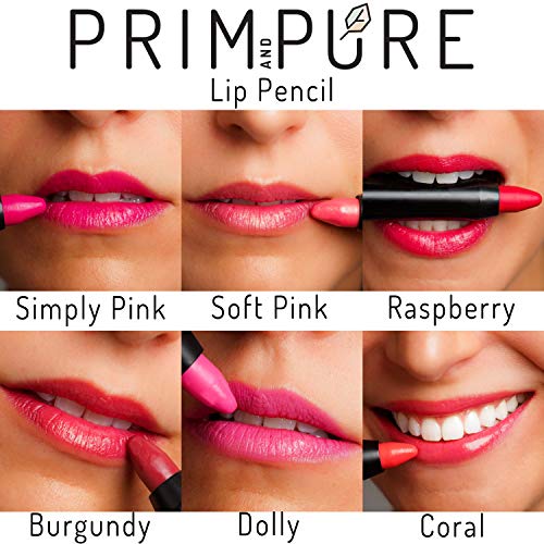 Natural Lipstick Crayon Pencil for Women High Pigment Tints, Cruelty Free, Organic Lipstick Made in USA, Safe, Nontoxic Lip Care Cosmetics (Soft Pink)