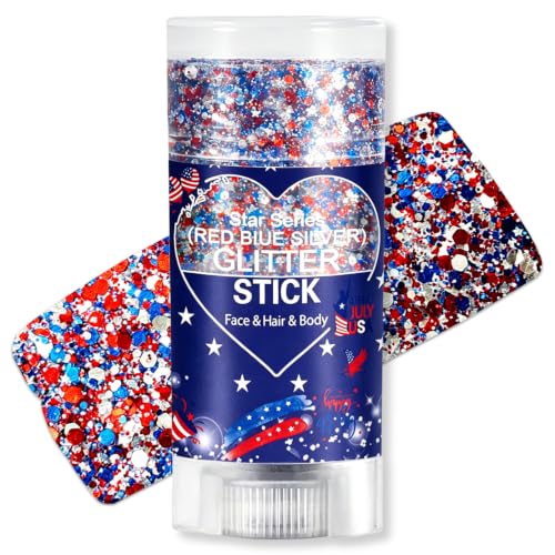 Patriotic Glitter Gel Stick - Waterproof Face & Body