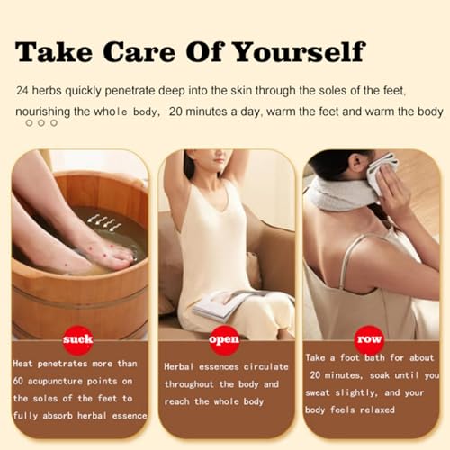 Herbal Foot Soak Bags - 30 Pack Natural Ginger & Mugwort Spa Pouches
