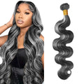 P1B Gray Ombre Body Wave Human Hair Bundle 34 Inch