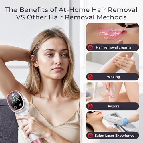 IPL Laser Hair Removal Device for Whole Body, Painless & Long-Lasting Results