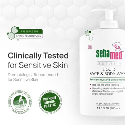 SEBAMED Dermatologist Recommended Face & Body Wash & Moisturizing Lotion Bundle (400ml x 2), Paraben Free, Soap Free