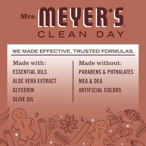 Mrs. MEYER'S CLEAN DAY Liquid Hand Soap, Limited Edition Gingerbread Scent, 12.5 Ounce Bottle