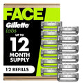Gillette Labs 5-Blade Razor Refills, 12-Count Pack