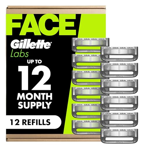 Gillette Labs 5-Blade Razor Refills, 12-Count Pack