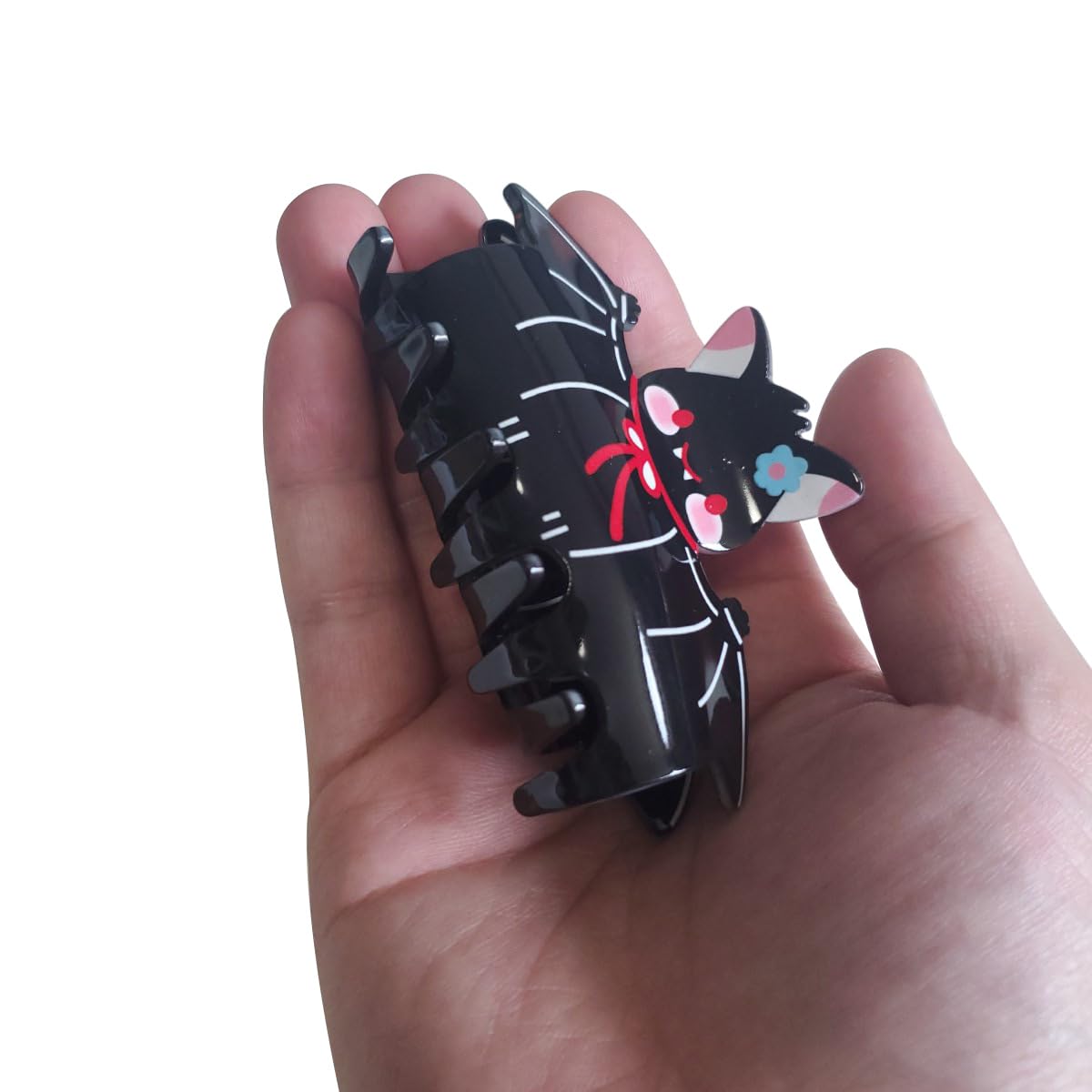 Black Bat Hair Clip,Acrylic Claw Clips,Hair Clips for Women