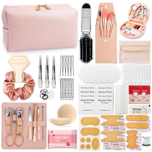 Women's Wedding Emergency Kit with 45 Essentials & Makeup Brushes