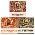 Dr. Squatch Fall Collection - Natural 3 Soap Gift Set - Cold Process Soap with No Harsh Chemicals - Drunk'n Pumpkin, Spiked Cider, Flannel Forest (3 Pack)