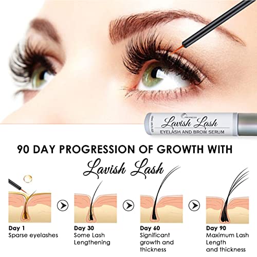 Lavish Lash Eyelash & Brow Growth Serum – 90 Day Supply