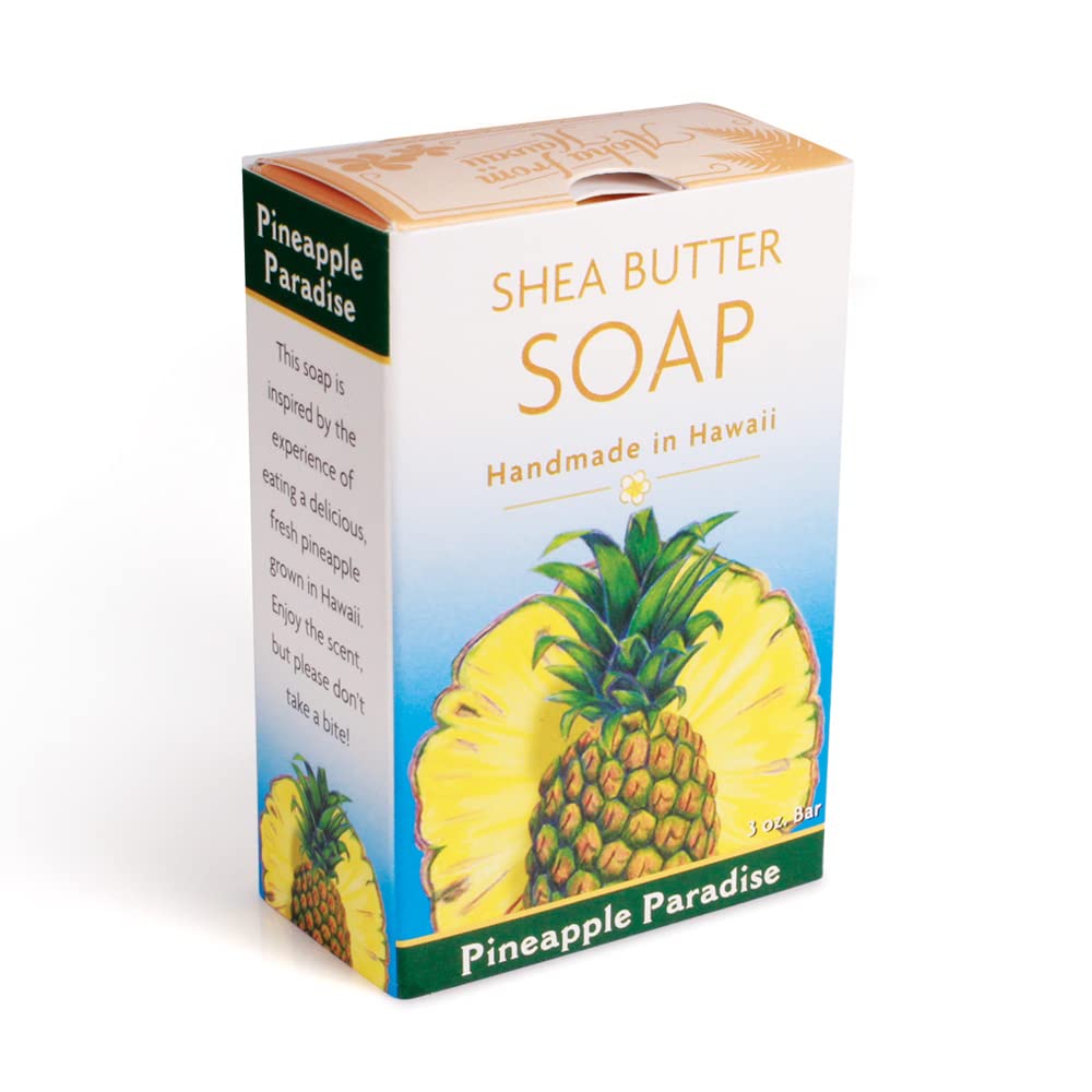 Island Soap & Candle Works Handmade Shea Butter Soap, Pineapple Paradise