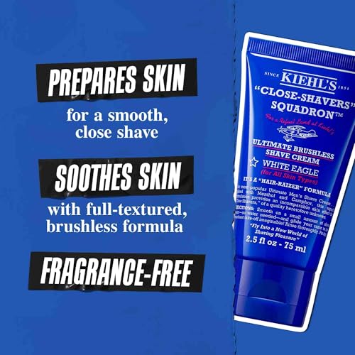 Kiehl's Ultimate Brushless Shave Cream White Eagle 2.5 Fl Oz / 75ml for All Skin Types