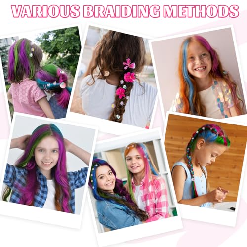 Temporary Hair Chalk Kit with Gem Stamper & Rhinestones