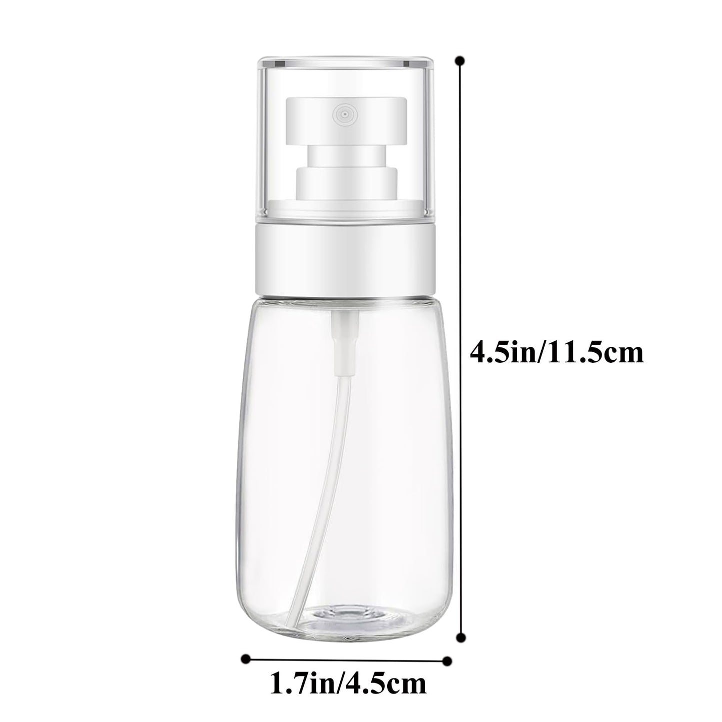 DNSEN 3 Pack Spray Bottle 2oz/60ml Empty Small Fine Mist Clear Travel Size Bottles Water Spray Bottle for Hair Face Plants