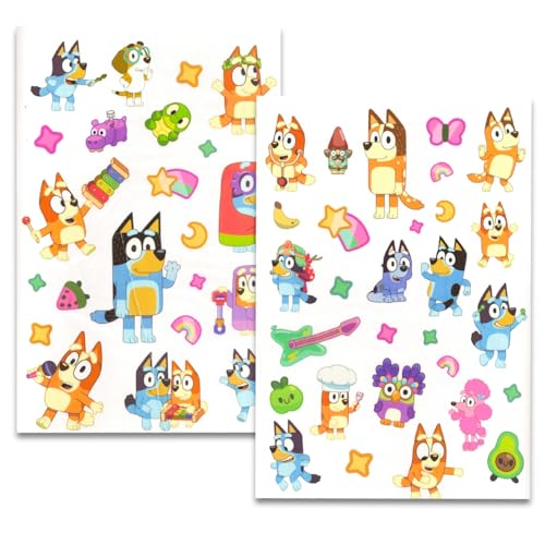 Bluey Temporary Tattoos Party Favors Set - 100+ Tattoos