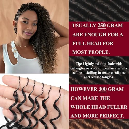 IVCoco 18 Inch 200g Deep Wave Crochet Human Hair Extensions