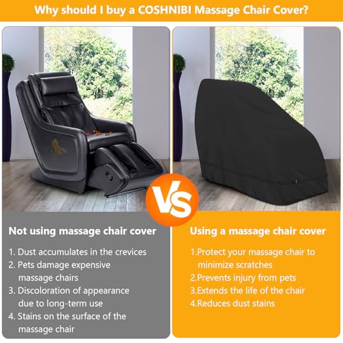 Massage Chair Cover Waterproof 59x39x55 Black