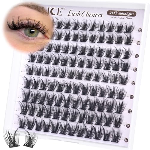 ALICE Wispy 01 Short 10-14mm Cluster Eyelashes – 0.07D DIY Lash Extensions