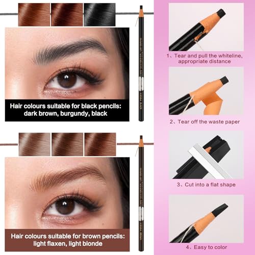 Professional Eyebrow Mapping Kit – 62 Pcs with Ruler Stencils & Tools