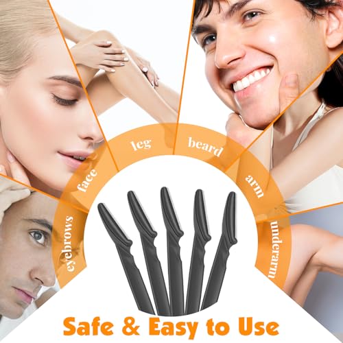 88-Pack Precision Eyebrow and Face Razors with Storage Jar