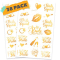 CORRURE Gold Temporary Tattoos - 38pcs Bachelorette Party Favors
