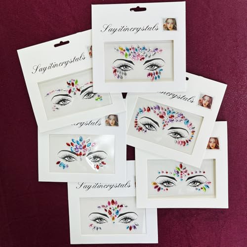 Diamond Acrylic Face Stickers for Kids – 6-Pack