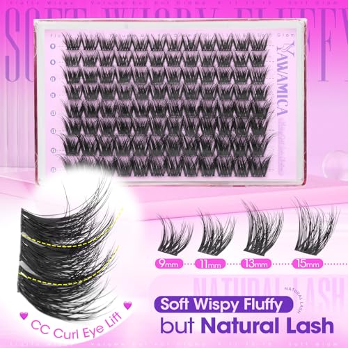 Fluffy Lash Clusters 9-15mm Soft Wispy Faux Mink DIY Eyelash Extensions