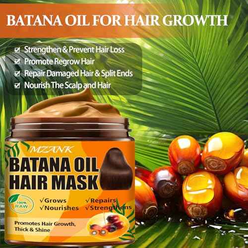 Batana Oil for Hair Growth & Keratin Hair Treatment Serum,Batana Hair Mask for Damaged Hair and Growth,40 Capsules Leave-in Hair Oil Anti Frizz Hair Conditioner Serum