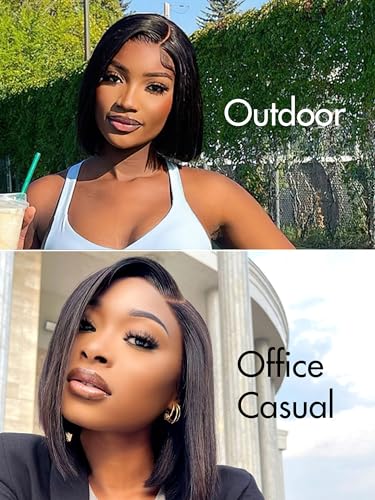 LUVME HAIR 10-Inch Glueless Lace Front Bob Wig - 100% Human Hair
