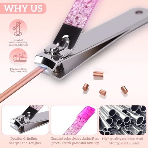 7-in-1 Stainless Steel Manicure Pedicure Nail Kit - Travel Case